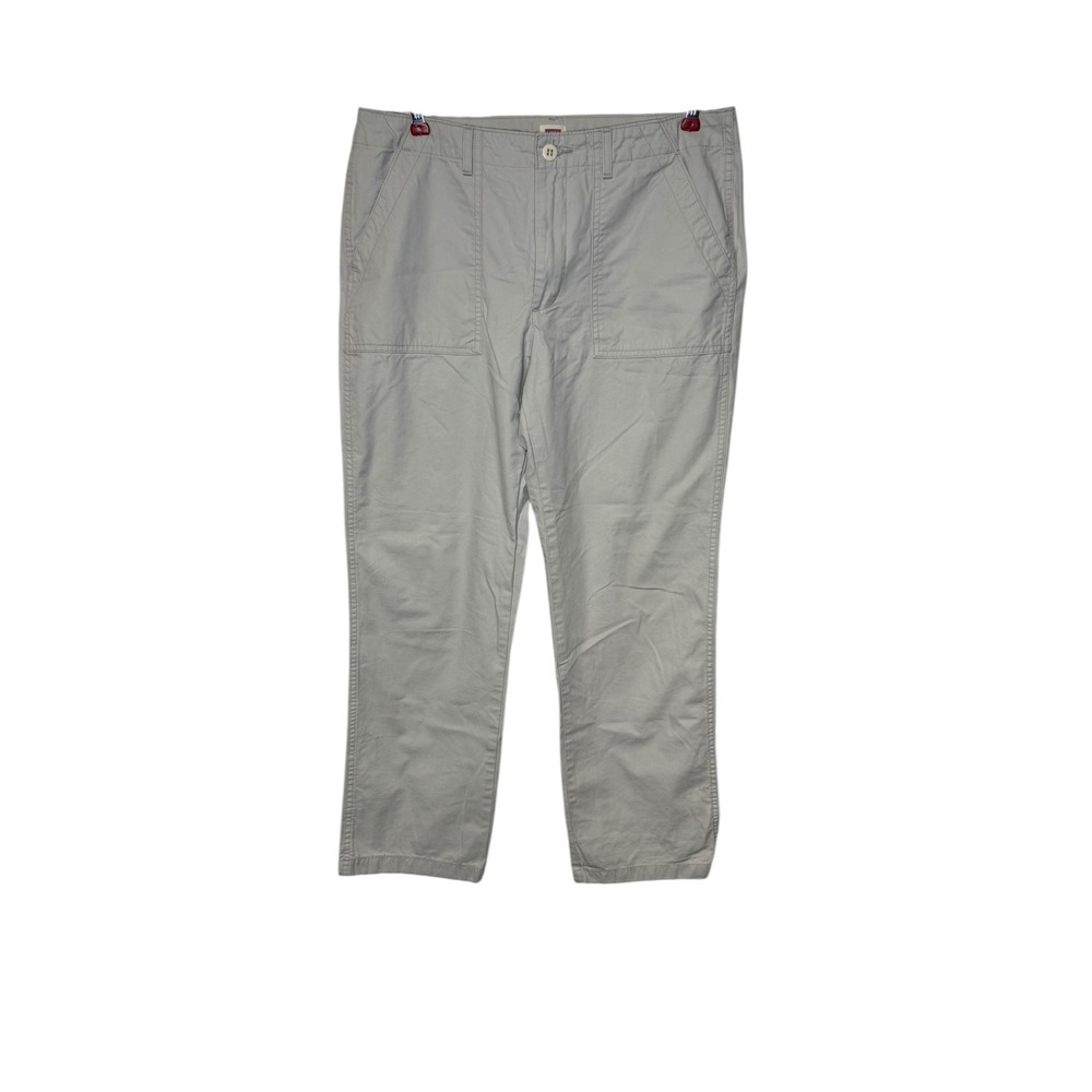 Levi's Women's Pants Chino Straight Leg High-Rise Twill Flat Front Khaki Size 30